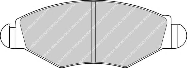 Гальмівні колодки, дискові (вир-во FERODO) FDB1378 - фото 