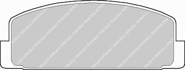 Комплект тормозных колодок, дисковый тормоз FERODO FDB372 - фото 1