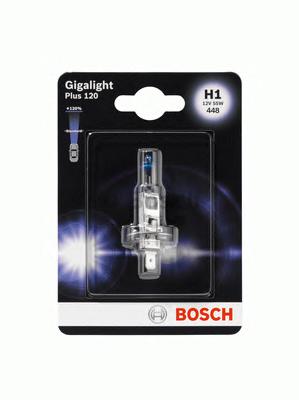 Лампа накалу H1 12V 55W GigaLight +120 (blister 1шт) (вир-во Bosch) - фото 