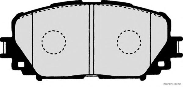 Колодки тормозные дисковые передние LEXUS, TOYOTA (Jakoparts) HERTH+BUSS JAKOPARTS J3602127 - фото 1