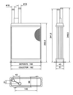 Радіатор опалювача (вир-во Nissens) NRF 52066 - фото 