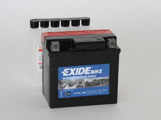 Аккумулятор   4Ah-12v Exide AGM (113х70х105),R,EN70 EXIDE ETX5L-BS - фото 