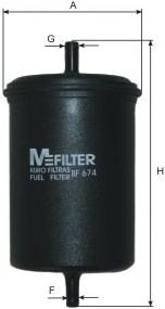 Фильтр топливный (MFILTER) BF674 - фото 