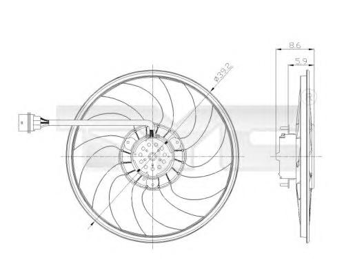 Вентилятор радіатора (ви-во TYC Brother Industrial Co., Ltd                                                                     ) - фото 