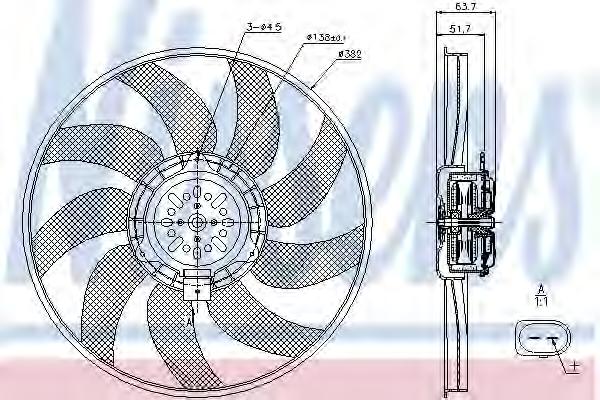 Вентилятор радиатора VAG (Nissens) - фото 