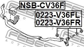 Стойка стабилизатора передняя Febest 0223-V36FL - фото 1