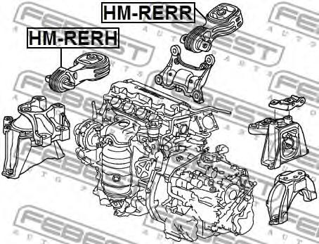 Подушка двигателя задняя HONDA CR-V RE7 2008-2011 (FEBEST) - фото 