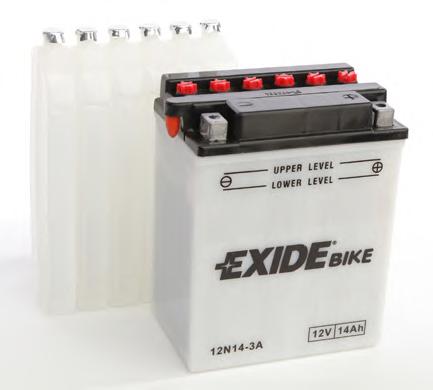 Акумулятор 14Ah-12v Exide (12N14-3A) (134х89х166) R, EN130 !КАТ. -20% EXIDE 12N14-3A - фото 