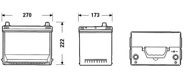Аккумулятор   75Ah-12v Exide PREMIUM (267х172х220),R,EN630 КАТ. -10 - фото 