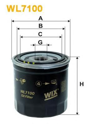 Фільтр масляний (WIX FILTERS) WL7100 - фото 