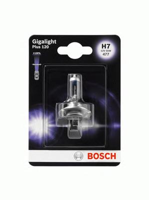 Лампа накаливания H7 12V 55W PX26d GigaLight +120 (blister 1шт) (Bosch) - фото 