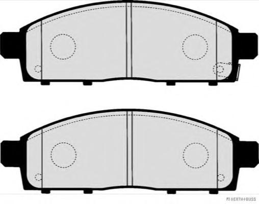 Колодки тормозные дисковые передние MITSUBISHI (Jakoparts) HERTH+BUSS JAKOPARTS J3605065 - фото 1