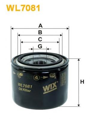 Фільтр масляний (WIX FILTERS) WL7081 - фото 