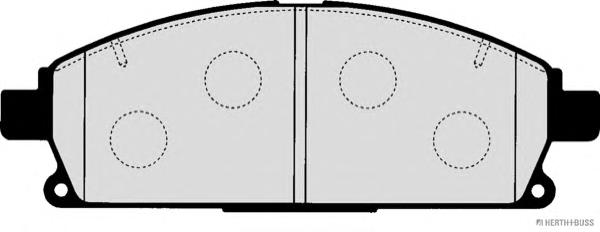 Колодки тормозные дисковые передние NISSAN (Jakoparts) - фото 