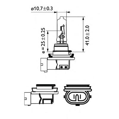 Лампа накаливания H9 12V 65W PGJ19-5 STANDARD (blister 1шт) (Philips) PHILIPS 12361B1 - фото 2