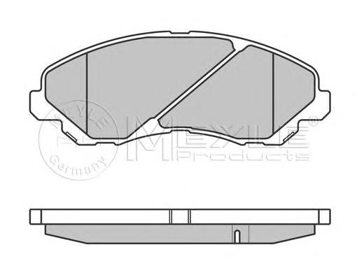 Комплект дискових гальмівних колодок (Пр-во MEYLE) (вир-во MEYLE) 0252358416/W - фото 