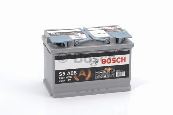 Акумулятор BOSCH S5 AGM 70AH 760A 278*175*190 / START-STOP (вир-во Bosch) 0092S5A080 - фото 