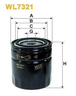 Фільтр масляний (ви-во WIX FILTERS) WL7321 - фото 