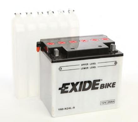 Аккумулятор   28Ah-12v Exide (E60-N24L-A) (184х124х169) R, EN280 !КАТ. -10% - фото 