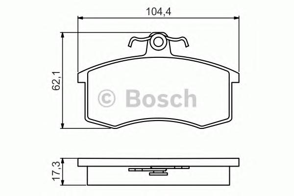 Колодки гальмівні дискові, комплект (Ви-во Bosch) BOSCH 0 986 495 214 - фото 