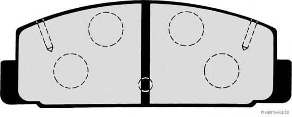 Колодки тормозные дисковые задние MAZDA (Jakoparts) HERTH+BUSS JAKOPARTS J3613002 - фото 1