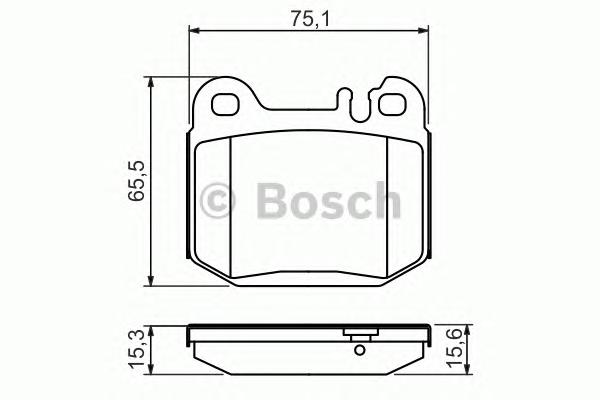 Колодка торм. диск. MB M-CLASS (W163) задн. (Bosch) - фото 