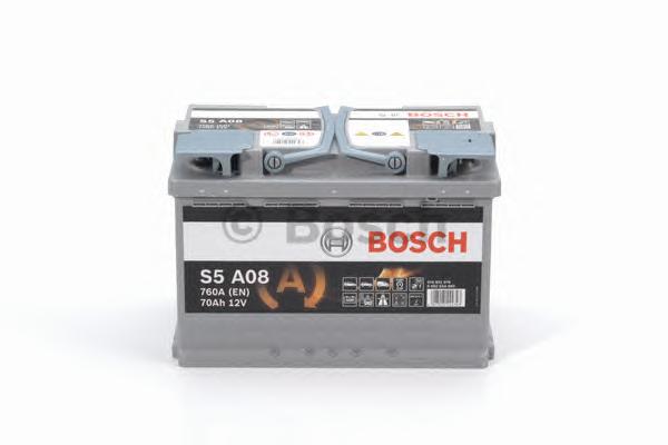 Акумулятор BOSCH S5 AGM 70AH 760A 278*175*190 / START-STOP (Bosch) 0092S5A080 - фото 1
