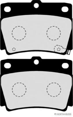 Колодки тормозные дисковые задние MITSUBISHI (Jakoparts) HERTH+BUSS JAKOPARTS J3615011 - фото 1