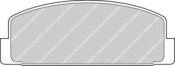 Комплект тормозных колодок, дисковый тормоз FERODO FDB372 - фото 2