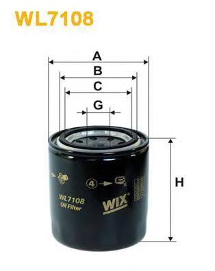 Фільтр масляний (WIX FILTERS) WL7108 - фото 