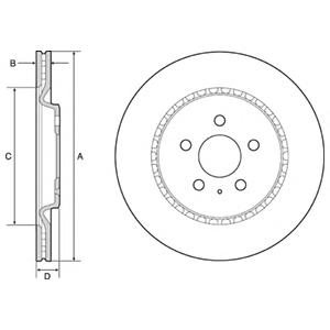 Гальмівний диск (вир-во DELPHI) BG4643C - фото 