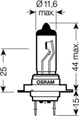 Лампа розжарювання, фара дальнього світла OSRAM 64215TSP - фото 1