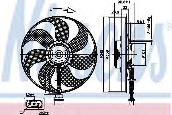 Вентилятор радіатора (NISSENS) - фото 