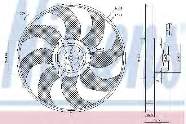 Вентилятор радіатора (ви-во NISSENS) - фото 