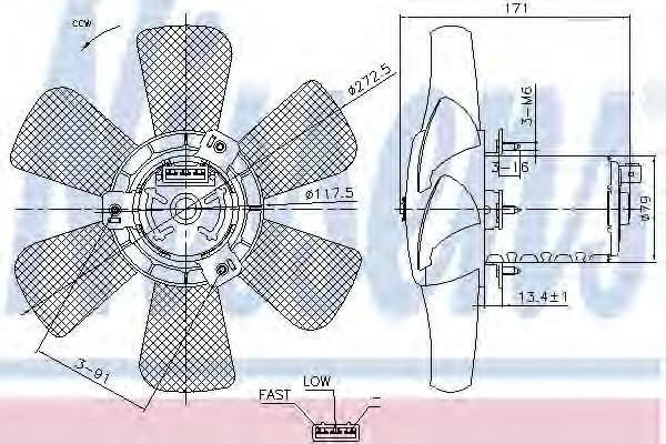 Вентилятор радіатора (NISSENS) - фото 