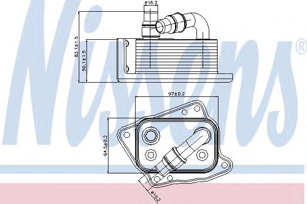 Радиатор маслянный BMW  1 E81-E82-E87-E88 (04-) (Nissens) - фото 