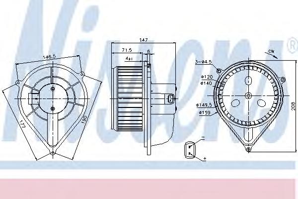 Вентилятор FIAT DUCATO (94-) (вир-во Nissens) - фото 