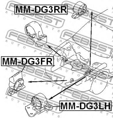 ПОДУШКА ДВИГАТЕЛЯ ЛЕВАЯ AT MITSUBISHI CARISMA (FEBEST) - фото 