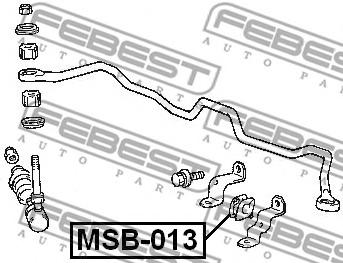 Втулка стабілізатора переднього (Вир-во FEBEST) Febest MSB-013 - фото 1