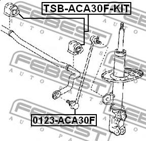 Втулка стабілізатора переднього (Вир-во FEBEST) Febest TSB-ACA30F-KIT - фото 1