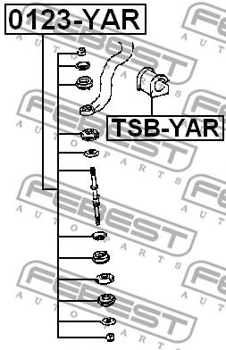 Втулка стабілізатора переднього (Вир-во FEBEST) Febest TSB-YAR - фото 1