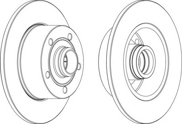 Диск тормозной задний (невентилируемый) (в упаковке два диска, цена указазана за один) (FERODO) - фото 