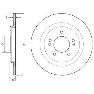 Гальмівний диск (ви-во DELPHI) BG4563 - фото 