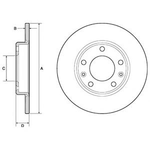 Гальмівний диск (ви-во DELPHI) BG4670C - фото 