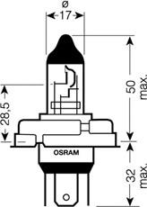 Лампа накаливания, фара дальнего света OSRAM 64183 - фото 1