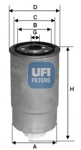 Паливний фільтр UFI 24.528.01 - фото 