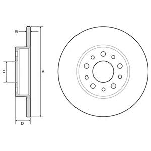 Гальмівний диск (ви-во DELPHI) BG4655C - фото 