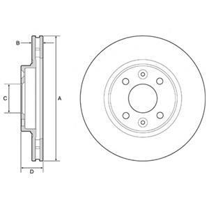 Гальмівний диск (DELPHI) BG4570C - фото 