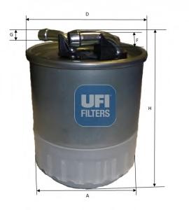 Фильтр топливный (UFI) 24.107.00 - фото 