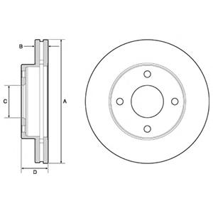 Гальмівний диск (ви-во DELPHI) BG4651C - фото 